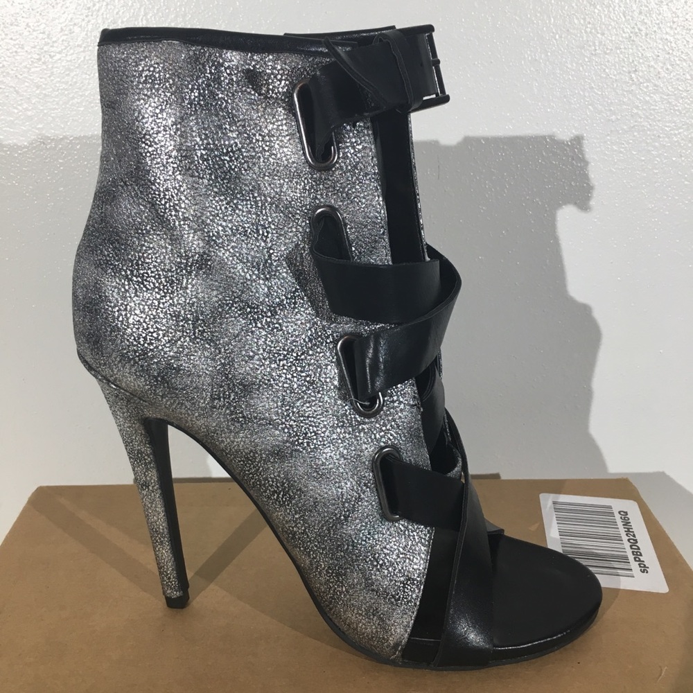 Paper Fox Omara Open Toe Booties/Heels - 8.5